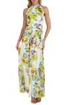 JULIA JORDAN TIE WAIST TIERED MAXI DRESS