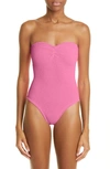 Hunza G Brooke One-piece Strapless Swimsuit In Pink