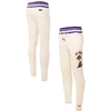 Pro Standard Cream Los Angeles Lakers Retro Classic Fleece Sweatpants In Cream