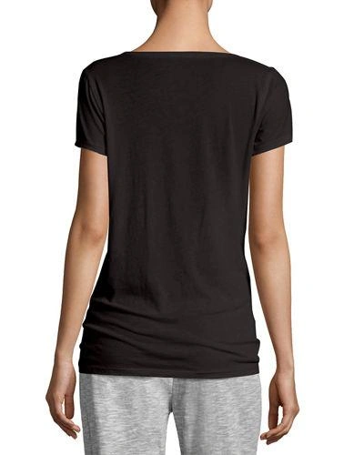 SKIN EASY V-NECK COTTON TEE,PROD178540434