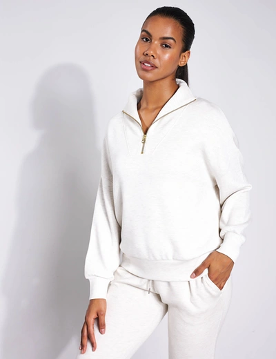 Varley Women's Hawley Half-zip Sweatshirt In White