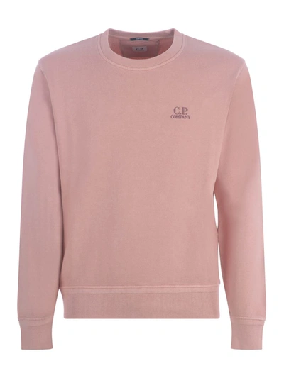C.p. Company Sweatshirt  In Cotton In Rosa Antico