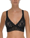 Hanky Panky Signature Lace Padded Crossover Bralette In Black