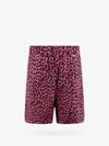 Laneus Leopard-print Shorts In Purple