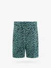 Laneus Leopard-print Shorts In Grey