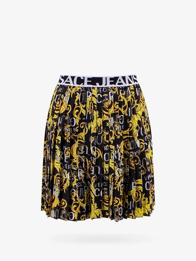 Versace Jeans Couture Baroque-print Pleated Skirt In Multicolor