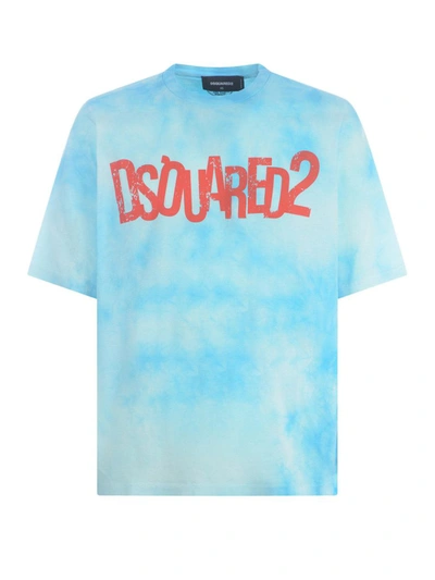 Dsquared2 Logo-print Tie-dye T-shirt In Multicolor