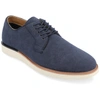 Vance Co. Ingram Plain Toe Vegan Leather Derby In Blue