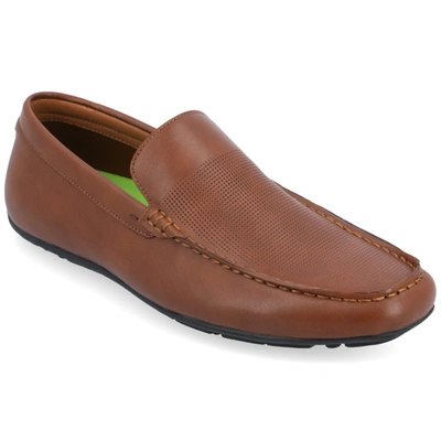 Vance Co. Mitch Vegan Leather Driver Loafer In Chestnut