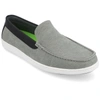Vance Co. Corey Moc Toe Twill Loafer In Grey