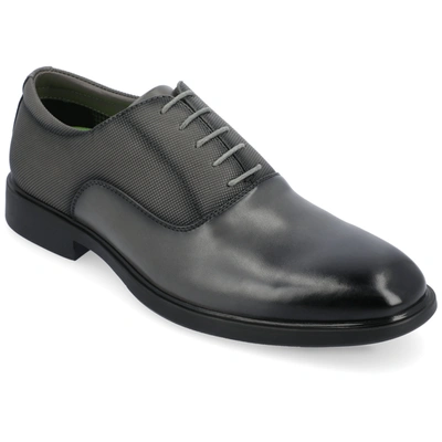 Vance Co. Vincent Vegan Leather Plain Toe Oxford In Grey