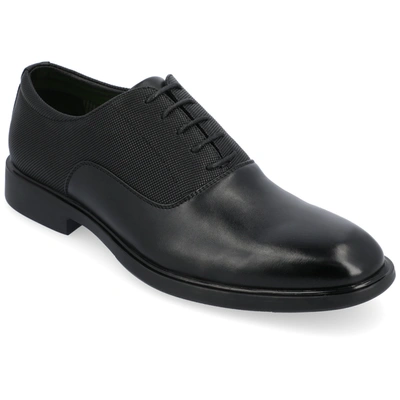 Vance Co. Vincent Vegan Leather Plain Toe Oxford In Black