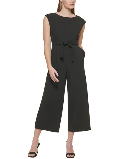 Calvin Klein Womens Romper Tie-waist Jumpsuit In Black ModeSens