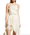 Iro Leodie Leopard Asymmetric Mini Dress In White