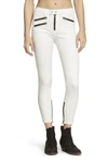 Rag & Bone High Rise Biker Jeans In White