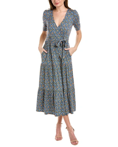 Boden Tiered Wrap Jersey Maxi Dress In Blue