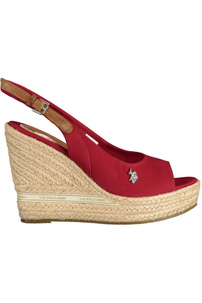 U.s. Polo Assn . Red Cotton Women's Sandal