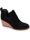 TOMS KALLIE WOMENS SUEDE ANKLE WEDGE BOOTS