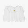 ANGEL'S FACE GIRLS WHITE COTTON LACE SHORTS