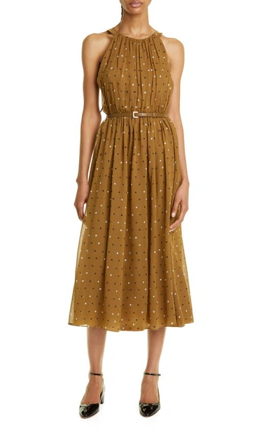 Max Mara Volta Midi Dress In Bronzo