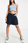 ASOS DESIGN PLEATED HOURGLASS DAD SHORTS