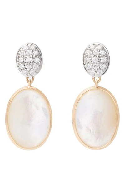 MARCO BICEGO SIVIGLIA 18K YELLOW GOLD, DIAMOND & MOTHER-OF-PEARL DROP EARRINGS