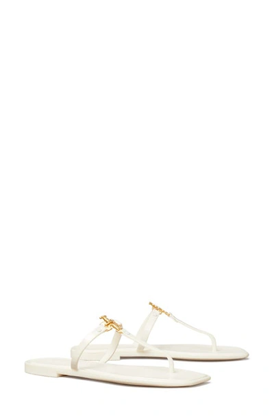 Tory Burch Mini Miller Jelly Flat Thong Sandals In Ivory