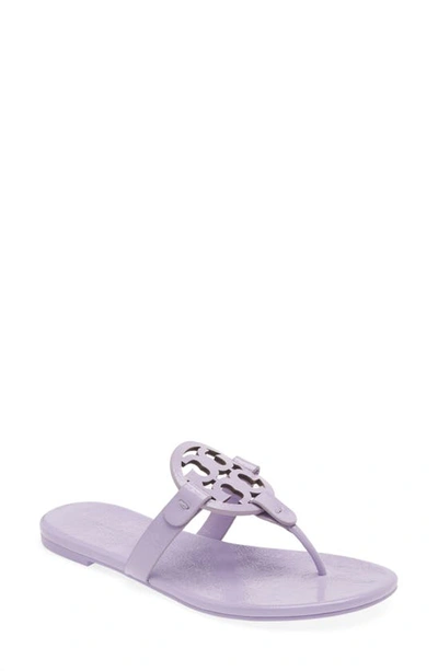 Tory Burch Miller Soft Medallion Thong Sandals In Lavender Cloud