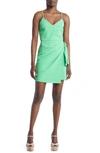 French Connection Whisper Bow Envelope Sleeveless Dress In Poise Green