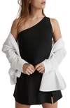 Madewell Brightside One-shoulder Tank In True Black