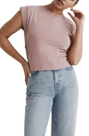 Madewell Side Cinch Muscle Tee In Warm Thistle