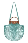 Longchamp Le Pliage Filet Tote Bag In Lagoon