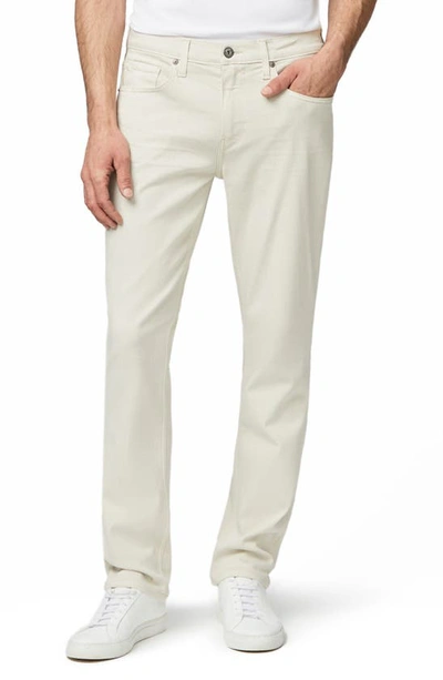 Paige Lennox Slim Fit Corduroy Pants In Ivory Cream In Ivory Crea