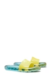 Tory Burch Clear Bubble Jelly Flat Sandals In Island Blue
