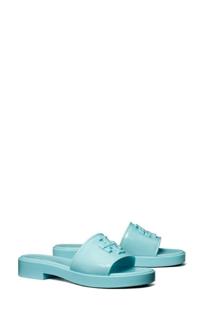 Tory Burch Eleanor Jelly Slide Sandal In Light Blue