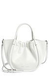 Proenza Schouler Small Ruched Leather Crossbody Tote In 104 Optic White