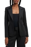 Good American Sculpted Velvet Blazer In Black001