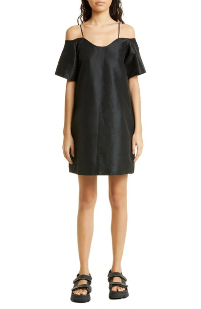 Ganni Woman Mini Dress Black Size 4 Recycled Polyester