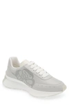 Alexander Mcqueen Seal Sprint Sneaker In Grey/ White/ Silver