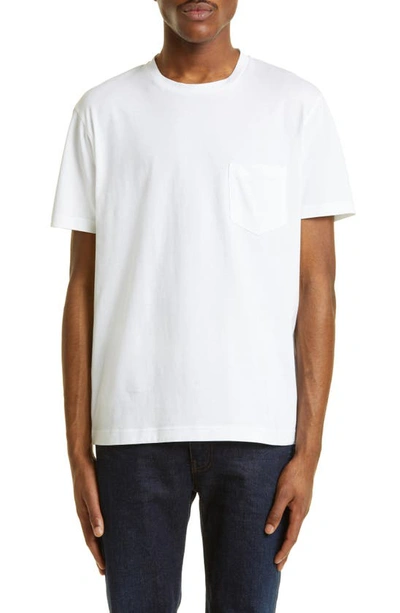 Sunspel Riviera Supima® Cotton Pocket T-shirt In White