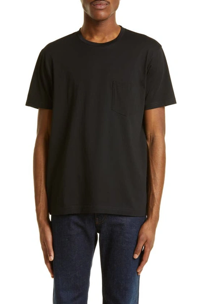 Sunspel Riviera Supima® Cotton Pocket T-shirt In Black