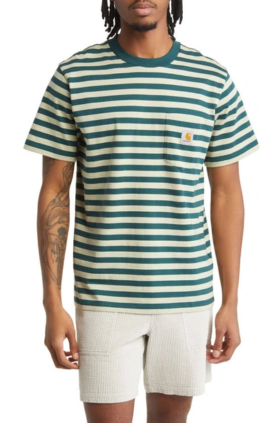 Carhartt Scotty Pocket T-shirt In Scotty Botanic / Ag
