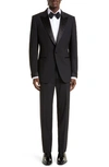Tom Ford Mens Black Atticus-fit Stretch-wool Tuxedo Suit In Black