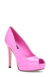 NINE WEST HETHR PEEP TOE PLATFORM PUMP