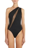 Versace Costume Intero Con Tagli In Black
