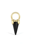 Maria Tash Black Moissanite Spike Charm In Gold