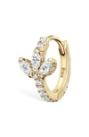 Maria Tash 18k Yellow Gold Diamond Lotus Eternity Hoop Earring In Yellow
