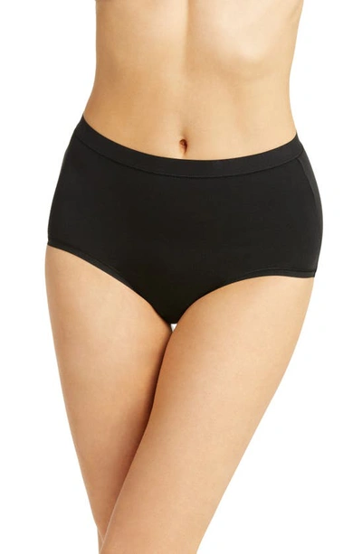 Wacoal Understated Cotton Blend Briefs In Black