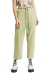 THE GREAT THE VOYAGER ROPE BELT CROP COTTON PANTS