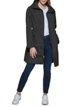 Cole Haan Packable Belted Trench Coat In Black